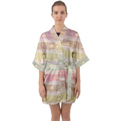 Half Sleeve Satin Kimono  