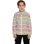 stripes floral designs Kids  High Neck Windbreaker