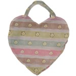 stripes floral designs Giant Heart Shaped Tote