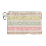 stripes floral designs Canvas Cosmetic Bag (Large)