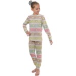 stripes floral designs Kids  Long Sleeve Set 