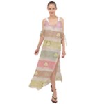 stripes floral designs Maxi Chiffon Cover Up Dress