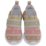 stripes floral designs Kids  Velcro No Lace Shoes