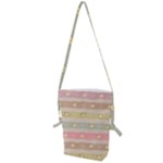 stripes floral designs Folding Shoulder Bag