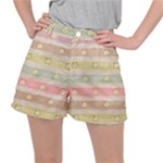 stripes floral designs Women s Ripstop Shorts