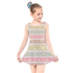 stripes floral designs Kids  Skater Dress Swimsuit