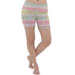 stripes floral designs Lightweight Velour Yoga Shorts