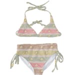 stripes floral designs Kids  Classic Bikini Set