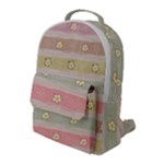 stripes floral designs Flap Pocket Backpack (Large)