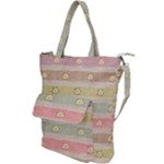 stripes floral designs Shoulder Tote Bag