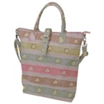 stripes floral designs Buckle Top Tote Bag