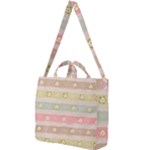 stripes floral designs Square Shoulder Tote Bag