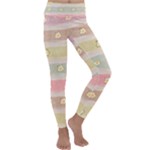 stripes floral designs Kids  Lightweight Velour Classic Yoga Leggings