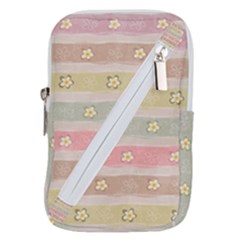 stripes floral designs Belt Pouch Bag (Small) from ArtsNow.com