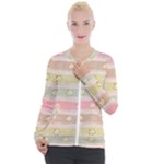 stripes floral designs Casual Zip Up Jacket