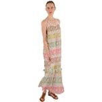 stripes floral designs Cami Maxi Ruffle Chiffon Dress