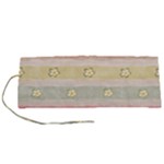 stripes floral designs Roll Up Canvas Pencil Holder (S)