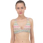 stripes floral designs Classic Banded Bikini Top