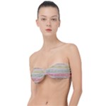 stripes floral designs Classic Bandeau Bikini Top 