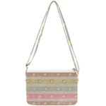 stripes floral designs Double Gusset Crossbody Bag