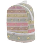 stripes floral designs Zip Bottom Backpack