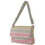 stripes floral designs Full Print Messenger Bag (L)