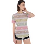 stripes floral designs Perpetual Short Sleeve T-Shirt