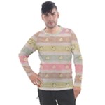 stripes floral designs Men s Pique Long Sleeve T-Shirt