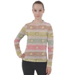 stripes floral designs Women s Pique Long Sleeve T-Shirt