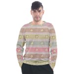 stripes floral designs Men s Long Sleeve Raglan T-Shirt