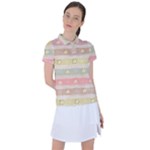 stripes floral designs Women s Polo T-Shirt