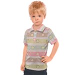 stripes floral designs Kids  Polo T-Shirt