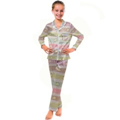 Kids  Satin Long Sleeve Pajamas Set 