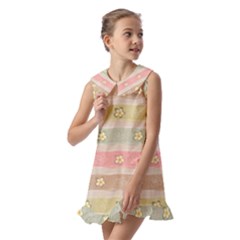 Kids  Pilgrim Collar Ruffle Hem Dress 