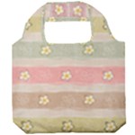 stripes floral designs Foldable Grocery Recycle Bag