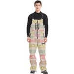 stripes floral designs Men s Front Zip Ski And Snowboard Bib Pants