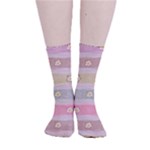 stripes floral designs Smooth Crew Length Tube Socks