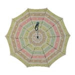 stripes floral designs Automatic Folding Umbrella with Case (Large)