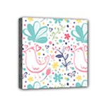 cute bird pattern Mini Canvas 4  x 4  (Stretched)