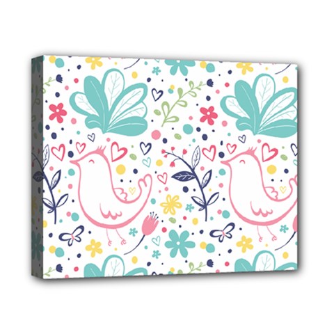 cute bird pattern Canvas 10  x 8  (Stretched) from ArtsNow.com