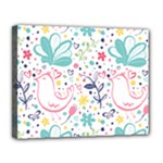 cute bird pattern Canvas 14  x 11  (Stretched)