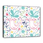 cute bird pattern Canvas 20  x 16  (Stretched)