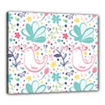 cute bird pattern Canvas 24  x 20  (Stretched)