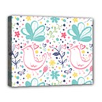 cute bird pattern Deluxe Canvas 20  x 16  (Stretched)