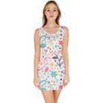 cute bird pattern Bodycon Dress