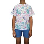 cute bird pattern Kids  Short Sleeve Swimwear