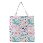 cute bird pattern Grocery Tote Bag