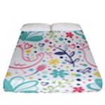 cute bird pattern Fitted Sheet (Queen Size)