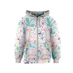 cute bird pattern Kids  Zipper Hoodie