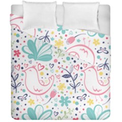 cute bird pattern Duvet Cover Double Side (California King Size) from ArtsNow.com